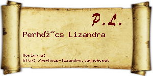 Perhócs Lizandra névjegykártya